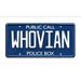 Doctor Who | WHOVIAN | Metal Stamped Vanity License Plate