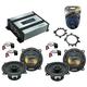 Compatible with Chevy Silverado Truck 2007-2013 Speaker Replacement Harmony Bundle R5 & CXA360.4 Amp Package