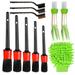 11 Pcs Car Cleaner Brush Set Including Premium Detail Brush Wire Brush And Car Wash Mitt Automotive Air Conditioner Brush Auto Detailing Brush For Cleaning Wheels Interior Exterior Leather