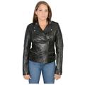 Milwaukee Leather SFL2820 Women s Quilted Black Lambskin Motorcycle Style Fashion Casual Leather Jacket 4X-Large