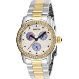 Renewed Invicta Angel Quartz Womens Watch - 38mm Stainless Steel Case Stainless Steel Band Steel Gold (28468)