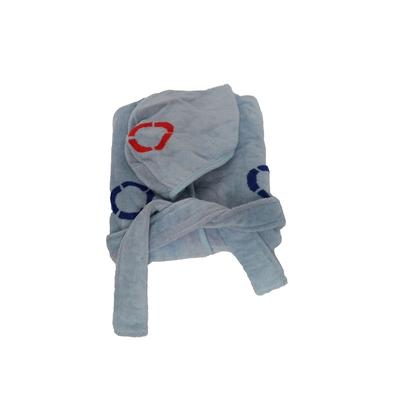 grace grand spa Bademantel in maritimem Design blau Image