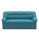 DOMO. Collection Sofa Berlin | klassische Polstergarnitur mit hochwertigem Federkern, 3 Sitzer, blau
