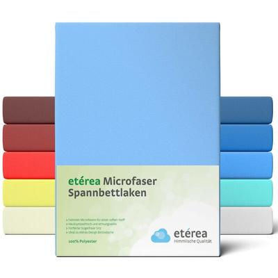 Microfaser Spannbettlaken Hellblau 140x200 - 160x200 cm - Hellblau - Etérea Image