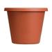 The HC Companies 12 Plastic Outdoor Classic Flower Planter Terra Cotta