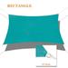 Sunshades Depot 11 x 17 Sun Shade Sail Rectangle Permeable Canopy Turquoise Light Green Custom Size Available Commercial Standard