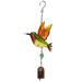 Yesbay Iron Wind Chime Painted Diamond Glass Painted Butterfly Dragonfly Metal Pendant 1