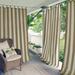 Elrene Highland Stripe Indoor/ Outdoor Single Curtain Panel Natural 95 Inches