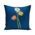 Flower Print 18 x18 Indoor-Outdoor Decorative Throw Pillow