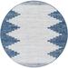 Artistic Weavers Eagean Oriental Outdoor Area Rug Bright Blue 6 7 Round