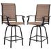 Scarlett Outfitter Swivel Bar Package of 2 â€” Metal Height Patio Bar Chairs for Bistro Garden Patio