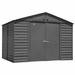 Arrow 10 x 8 ft. Steel Storage Shed Charcoal