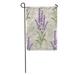 LADDKE Purple Flower Floral Pattern Lavenders on Vintage Colorful Provence Retro Garden Flag Decorative Flag House Banner 12x18 inch