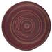Colonial Mills 15 x 15 Burgundy Red and Blue Handcrafted Round Outdoor Area Throw Rug