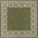 Unique Loom Floral Border Indoor/Outdoor Border Rug Green/Ivory 7 10 Square Floral Contemporary Perfect For Patio Deck Garage Entryway