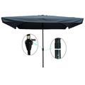 UBesGoo 6.5x10ft Patio Umbrella Rectangular Outdoor Table Umbrella Blue