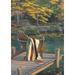 Toland Home Garden Adirondack at the Pond Lake summer Flag Double Sided 28x40 Inch