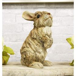 Ebros Faux Driftwood Finish Design Standing Bunny Rabbit Resin Statue 9.75 H