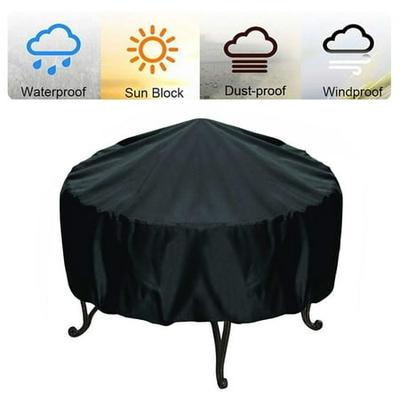 Waterproof Round Patio Fire Bowl Cover, Plastic Fire Pit Cover