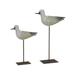 Coastal Bird Statues White Wood L)11 x 3.5 x 18 S)9 x 3.5 x 13 Coastal Style