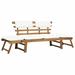 Garden Bench with Cushions 2-in-1 74.8â€� Solid Acacia Wood