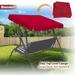 Sunrise 77 x43 Outdoor Patio Swing Canopy Replacement Cover Burgundy (Cover Only Frame not Included)