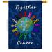 Ornament Collection 28 x 40 in. We are Together House Flag with Support Awareness Double-Sided Decorative Vertical Flags Decoration Banner Garden Yard Gift