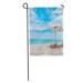 LADDKE Thai Beach Chair Umbrella Blue Sky on Tropical Coast Scene Garden Flag Decorative Flag House Banner 28x40 inch