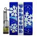 Breeze Decor BD-WT-GS-114074-IP-BO-D-US09-BD 13 x 18.5 in. Welcome Winter Wonderland Impressions Decorative Vertical Double Sided Garden Flag Set with Banner Pole