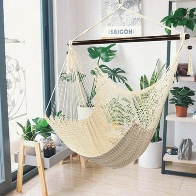 Porch Outdoor Swing//Combo Swing Double Hammock Hammock Swing for Indoor /& Outdoor Use Hammock Swing Chair Soft Woven Cotton Fabric Two Person Bed for Backyard