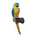Lovehome Resin Garden Parrot Statue Vivi-d Lifelike Outdoor Yard Macaws Decor Ornament