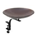 Achla BCB-01-RM Burnt Copper Birdbath with Rail Mount Bracket