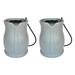 FCMP Outdoor Water Irrigation 45 Gallons Catalina Rain Barrel Granite (2 Pack)