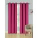 Set of 2 panels K68 hot pink color blackout unlined thermal light blocking drapes for living room window curtain top grommets noise reducing 37 wide X 63 length each panel