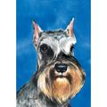 Schnauzer Grey Cropped - Barbara Van Vliet Portrait Garden Flag