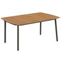 Andoer Garden Table 59 x35.4 x28.3 Solid Acacia Wood and Steel