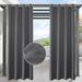 MIFXIN Outdoor Curtains Waterproof Patio Pergola Grommet Top Blackout Curtain 2 Panels Dark Grey 52x108in