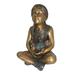 Sitting Girl with Bear Bronze Statue - Size: 13 L x 12 W x 15 Hss.