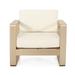 Gadd Outdoor Aluminum Club Chair Gold and White