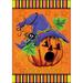 Toland Home Garden Jack s Hat Jack O Lantern Halloween Flag Double Sided 12x18 Inch