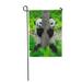 KDAGR Green Panda Bear Twins Funny Pair Cub Garden Flag Decorative Flag House Banner 28x40 inch