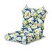 Greendale Home Fashions Marlow Blue Floral 42 x 21 in. Outdoor Reversible Tufted Chair Cushion