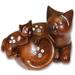 ToolUSA Mother & Kitten Cat Statuette | Polymer Clay | 4-Â½ (11.4 cm) x 6 (15.2 cm) x 5 (12.7 cm) | Rhinestone Accents | Heartwarming Decor & Gift