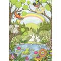 Toland Home Garden Robins And Pond Critters Flower Spring Flag Double Sided 12x18 Inch