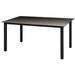 Andoer Garden Table Black 59.1 x35.4 x29.1 Aluminium and Glass