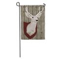 KDAGR Trophy Mounted Deer Head Stag Hunting Taxidermy Plaque Wood Garden Flag Decorative Flag House Banner 28x40 inch