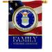 Breeze Decor H108425-BO US Air Force Family Honor House Flag Armed Forces 28 x 40 in. Double-Sided Decorative Vertical Flags for Decoration Banner Garden Yard Gift