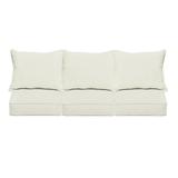 Outdoor Living and Style Set of 6 Natural Ivory Sunbrella Indoor and Outdoor Deep Seating Sofa