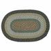 Colonial Mills 2 x 4 Black Handcrafted Reversible Oval Outdoor Area Throw Rug