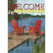 Toland Home Garden Rustic Cabin Living-Welcome to the Adirondacks House Flag